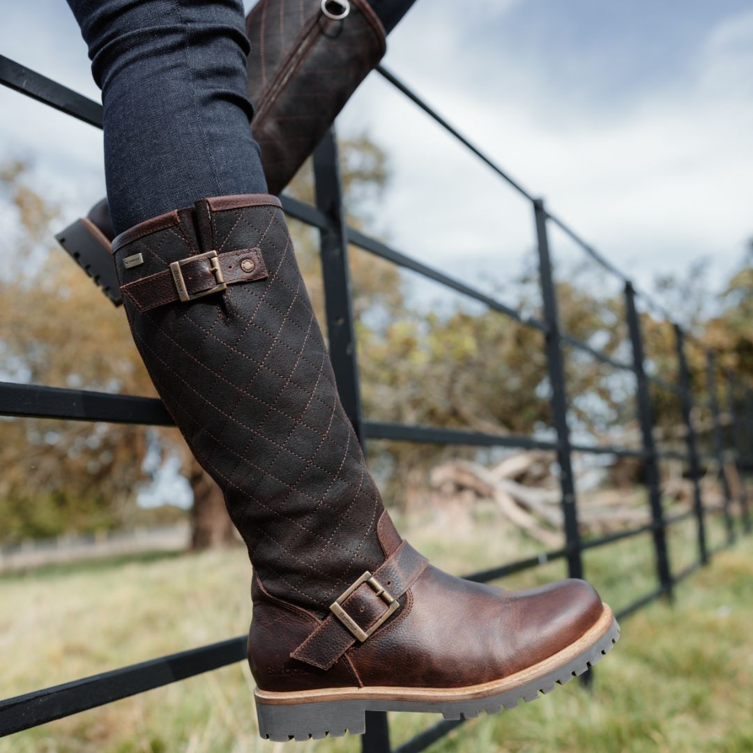 Barbour Women's Willow Knee-High Boots in Dark Brown