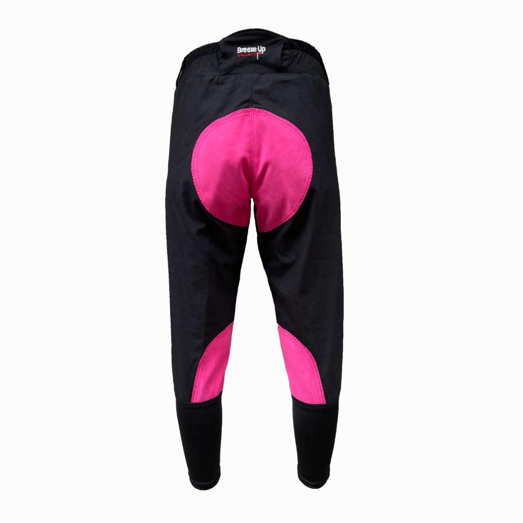 Celtic Equine Breeze Up Exercise Breech Black & Pink