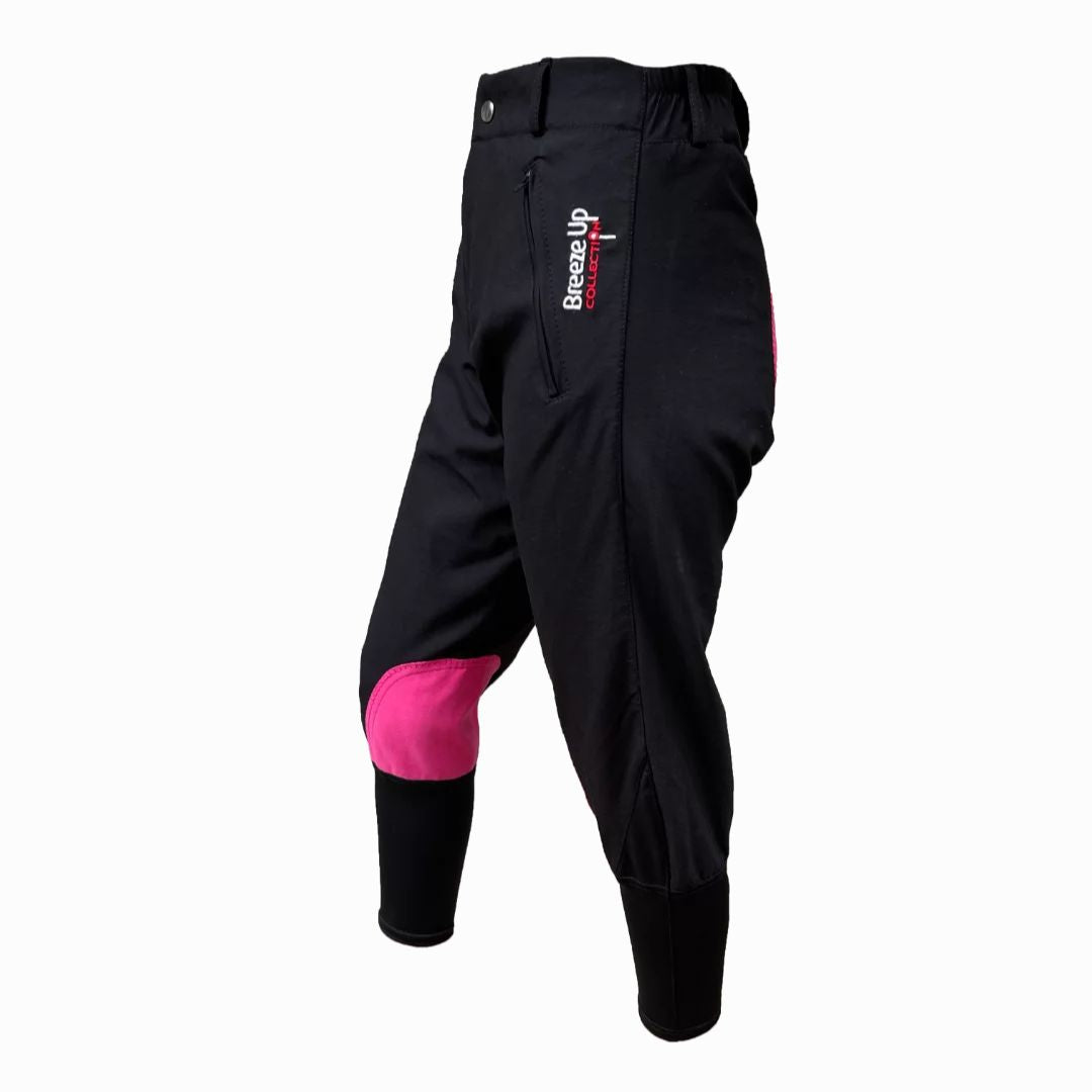 Celtic Equine Breeze Up Exercise Breech Black & Pink