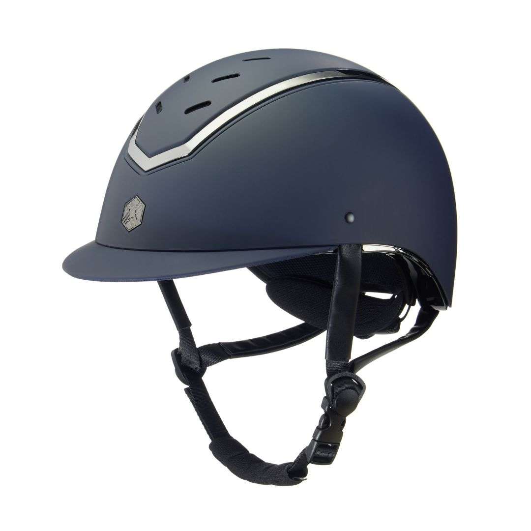 Charles Owen Kylo Helmet in Navy Matte Pewter