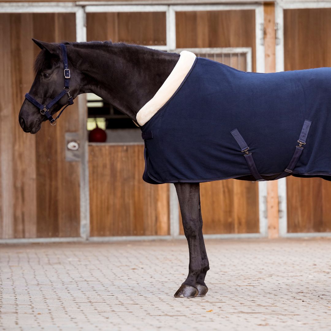 Covalliero Fleece Horse Rug in Dark Navy