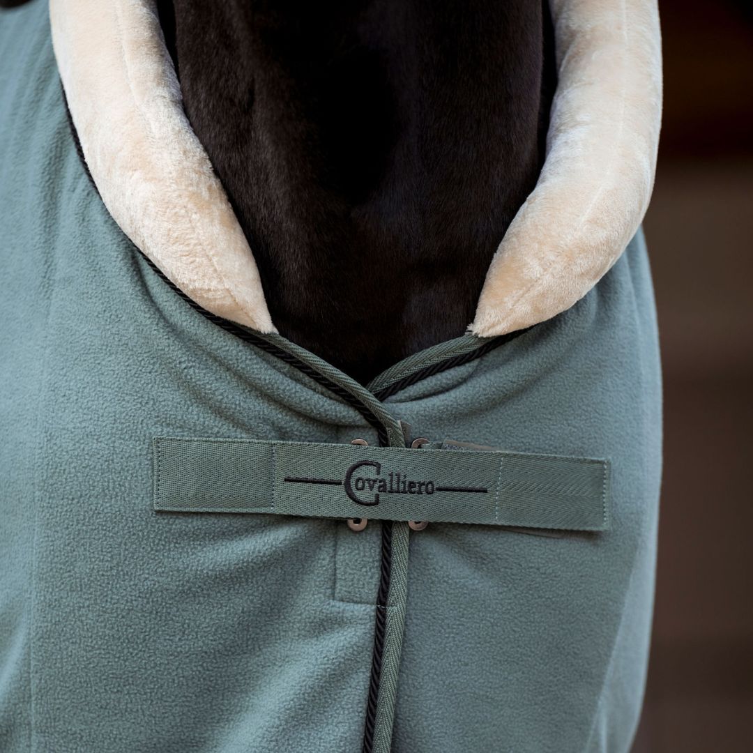 Covalliero Fleece Horse Rug in Jade Green