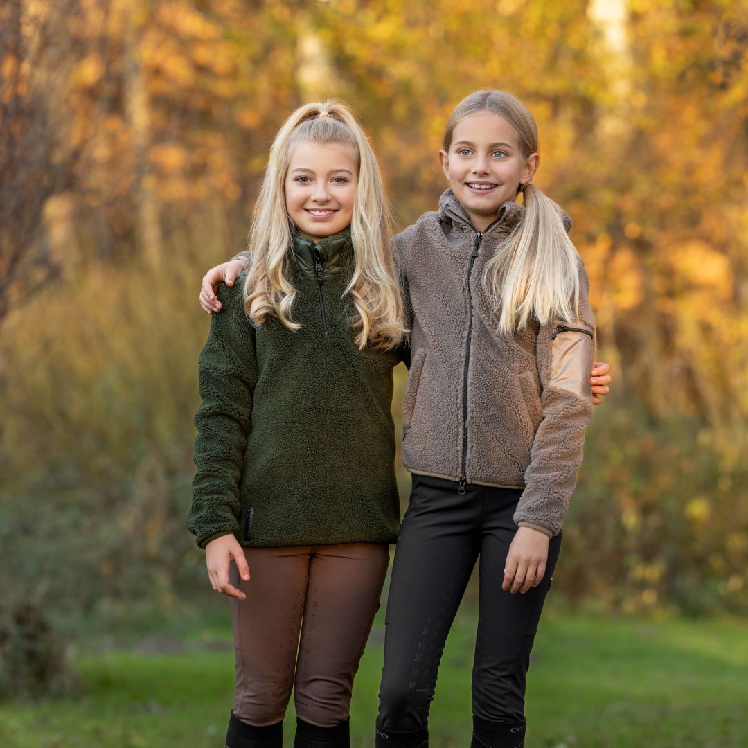 Covalliero Kids Fleece Jumper in Taupe