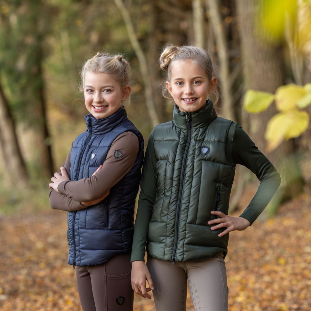 Covalliero Kids Quilted Bodywarmer in Opal Green