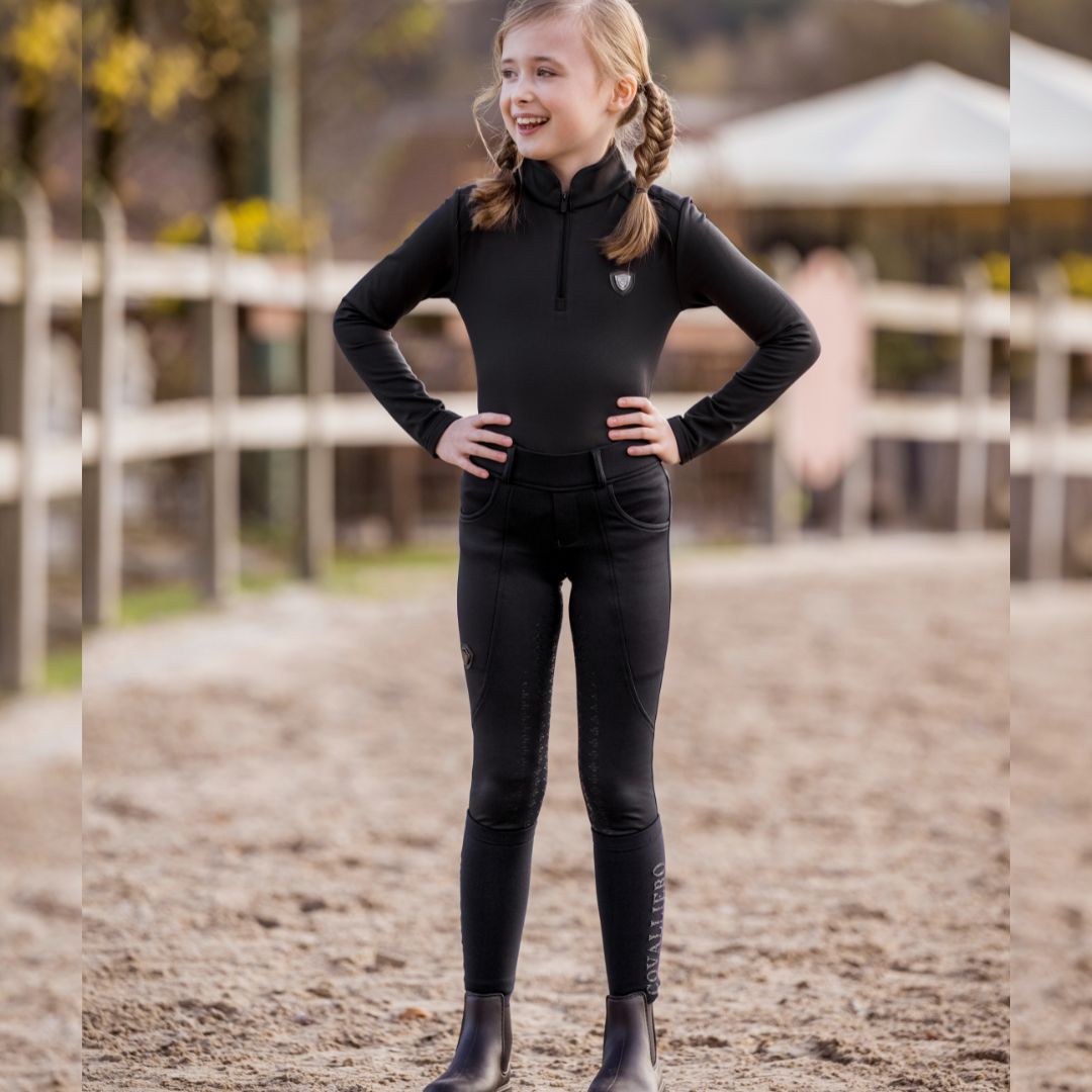 Covalliero Kids Riding Tight Grip in Black