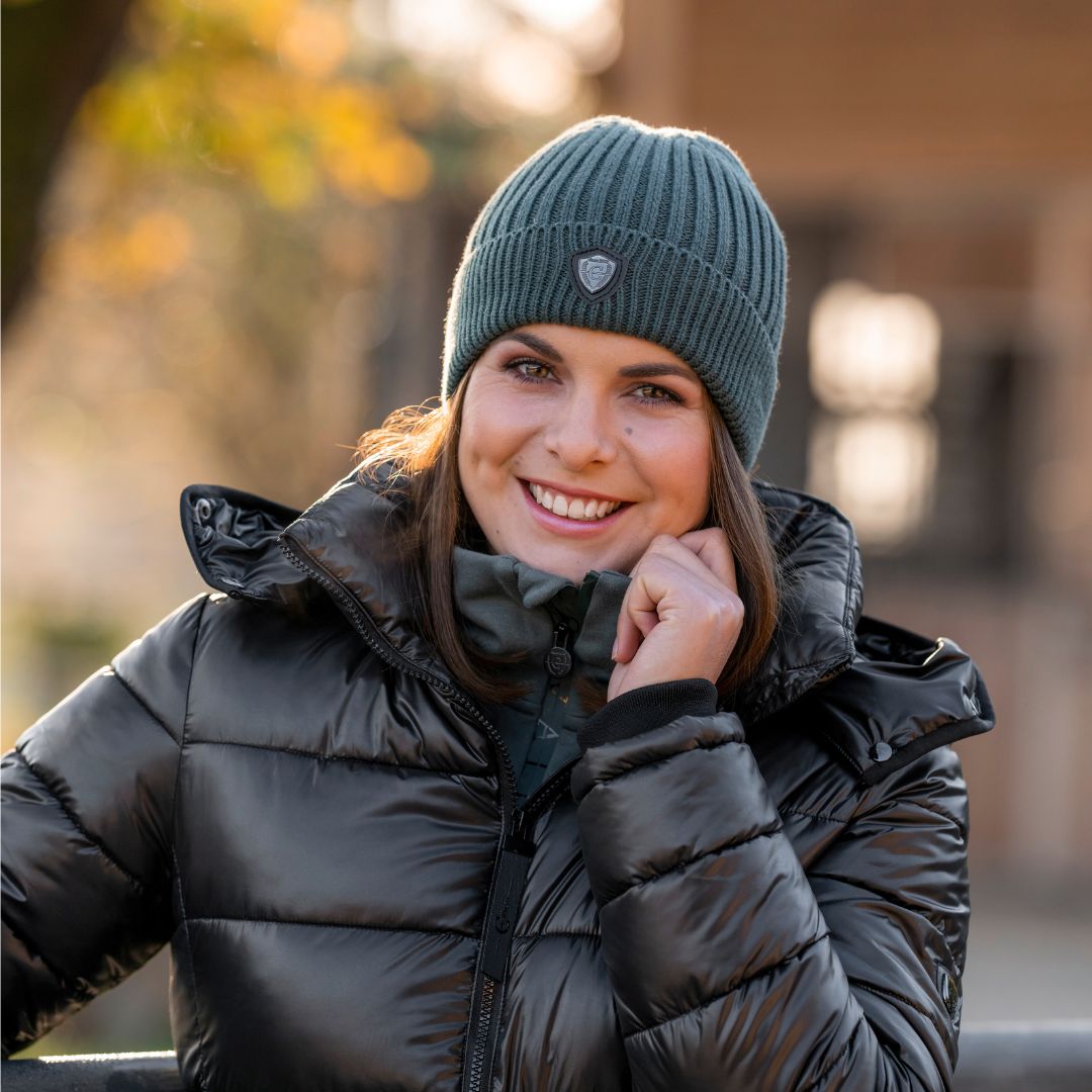 Covalliero Beanie in Jade Green