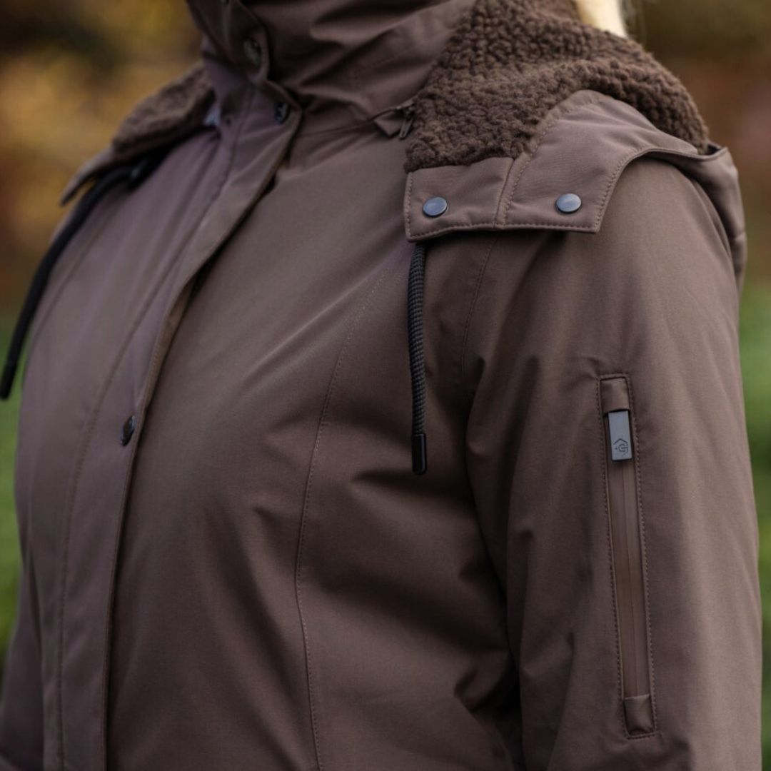 Covalliero Women's Parka Coat in Coffee