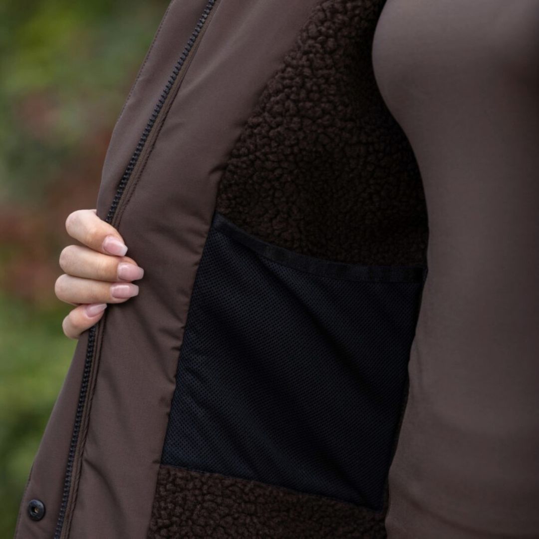 Covalliero Women's Parka Coat in Coffee