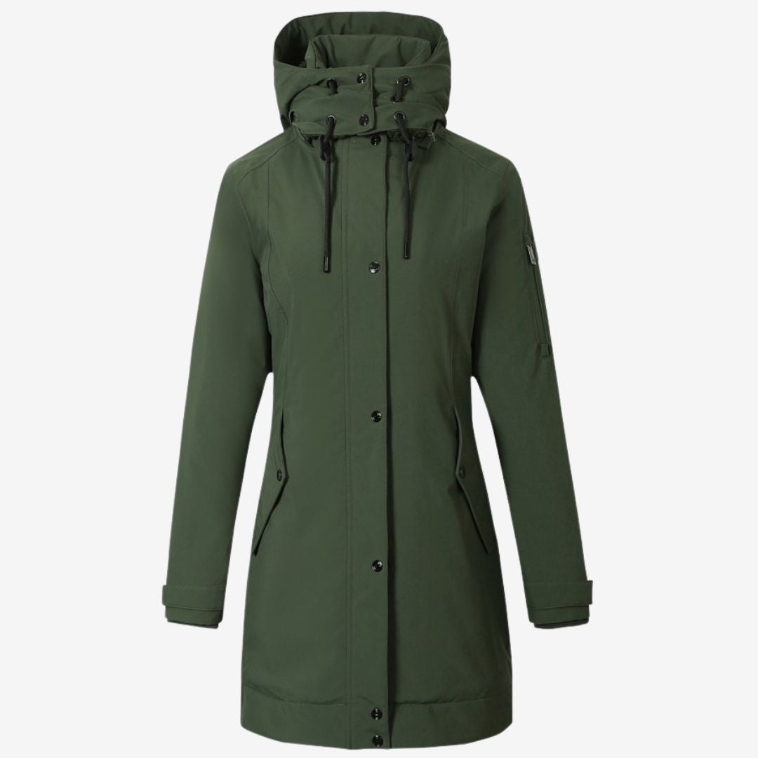 Covalliero Women's Parka Coat in Opal Green