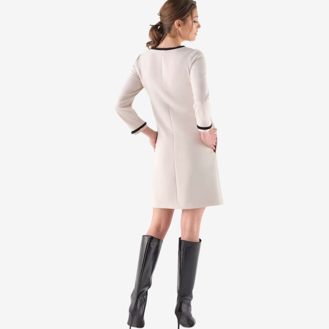 Cristina Barros Women's Short Dress in Cream