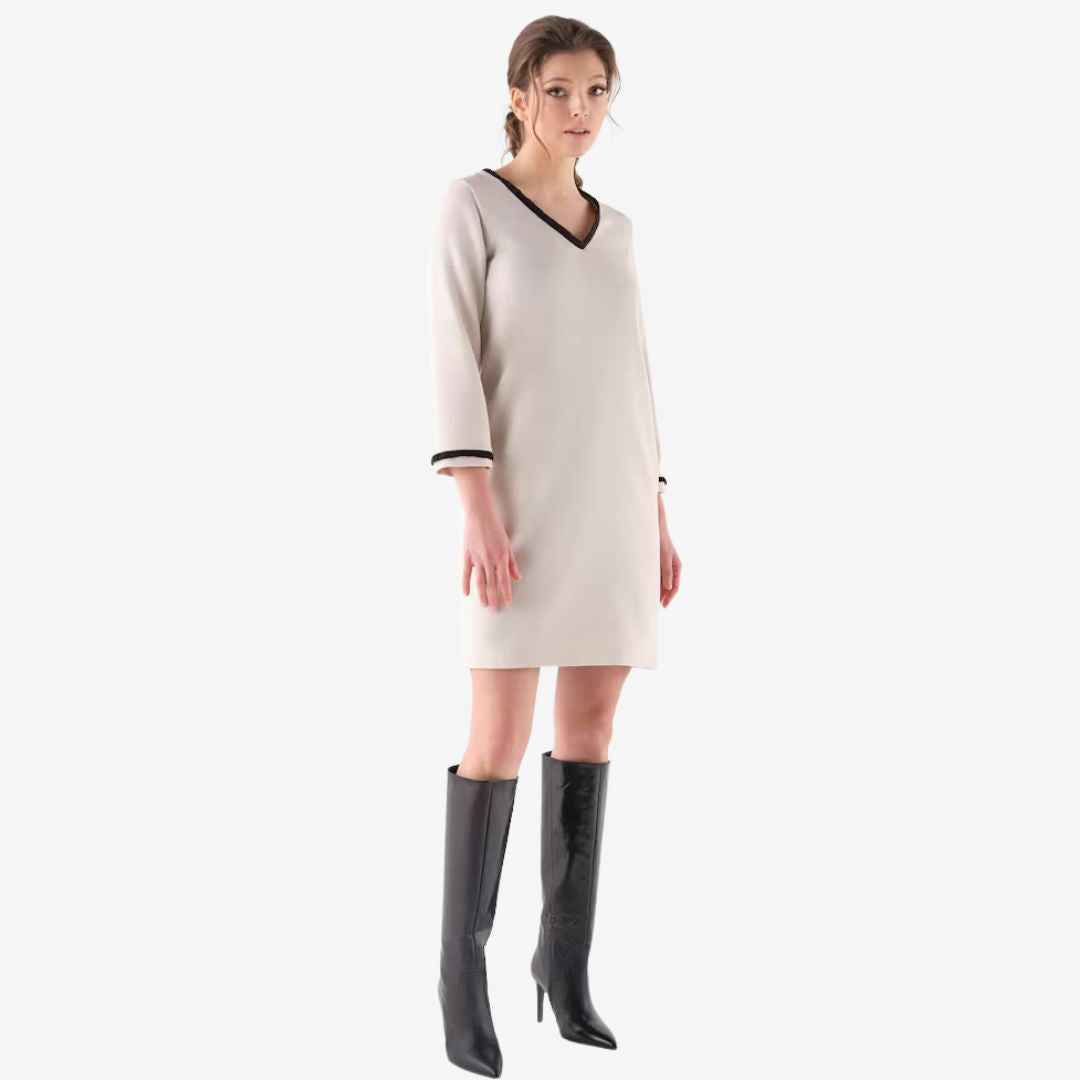 Cristina Barros Women's Short Dress in Cream Cristina Barros Women's Short Dress in Cream