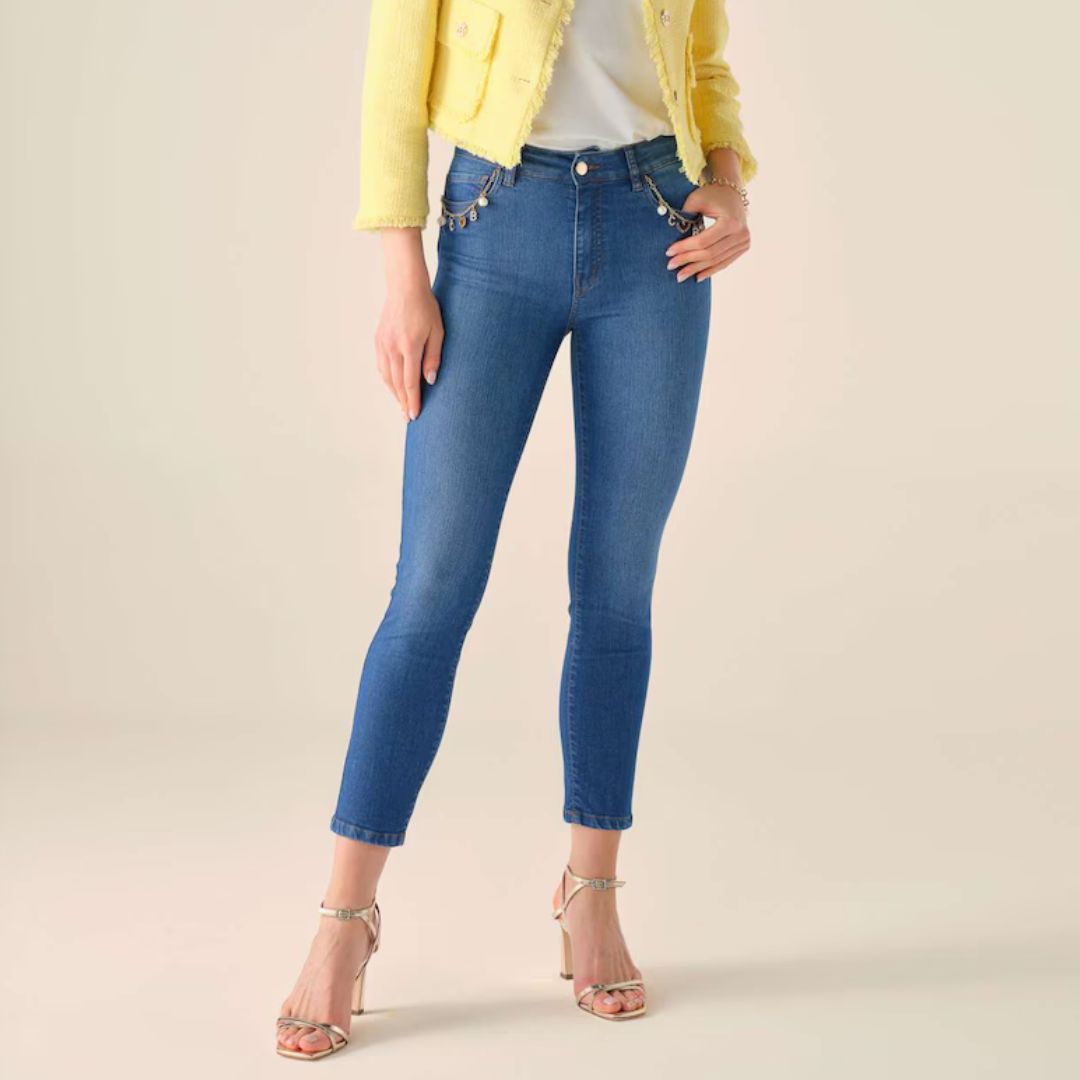 Cristina Barros Women's Skinny Jeans in Blue