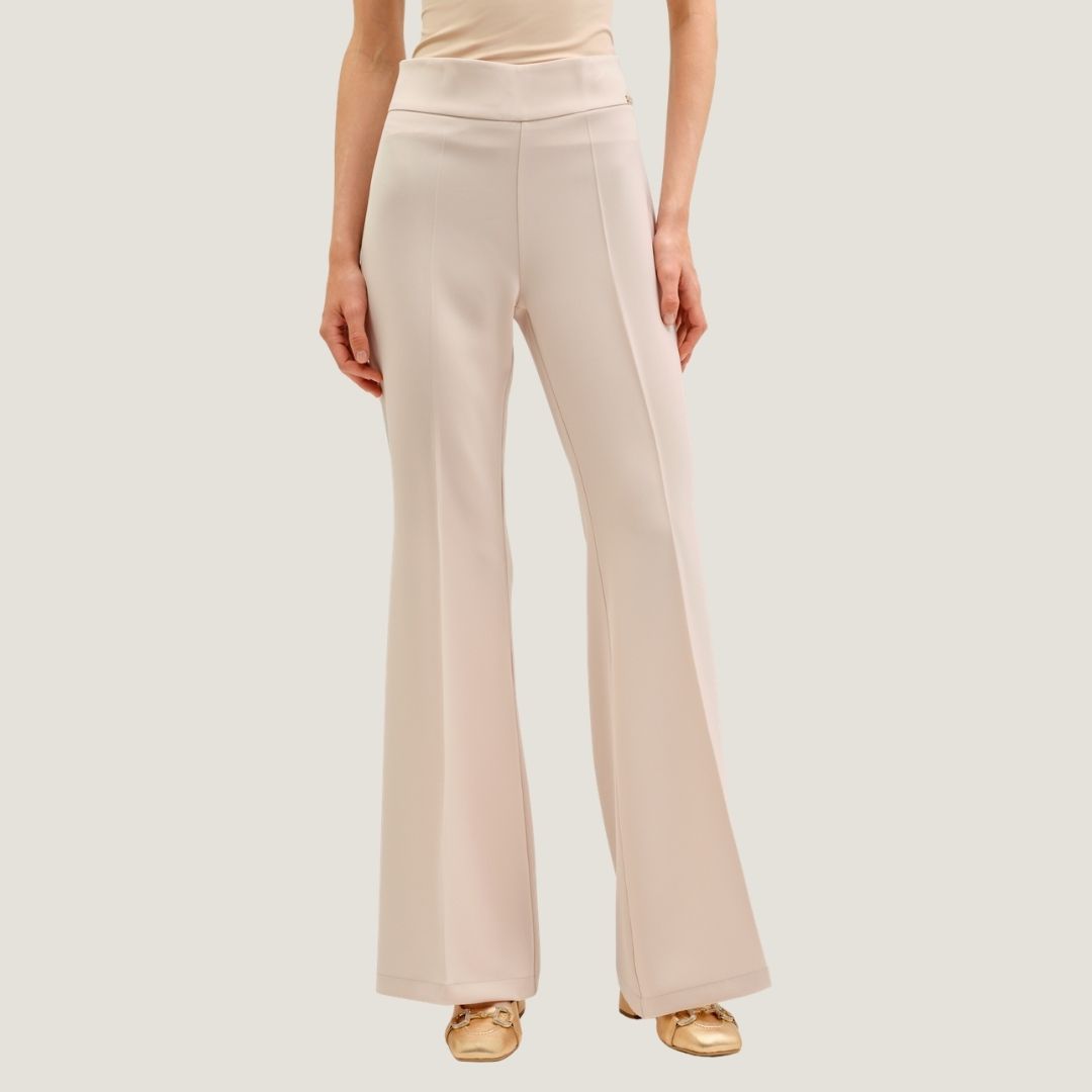 Cristina Barros Women's Flared Pants in Cream