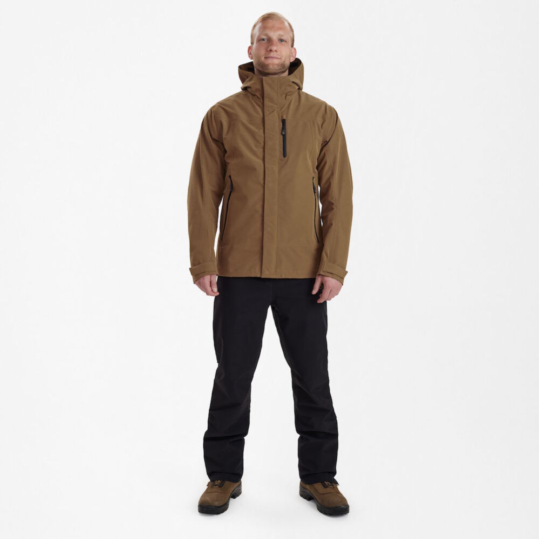 Deerhunter Men's Sarek Shell Jacket with hood in Butternut