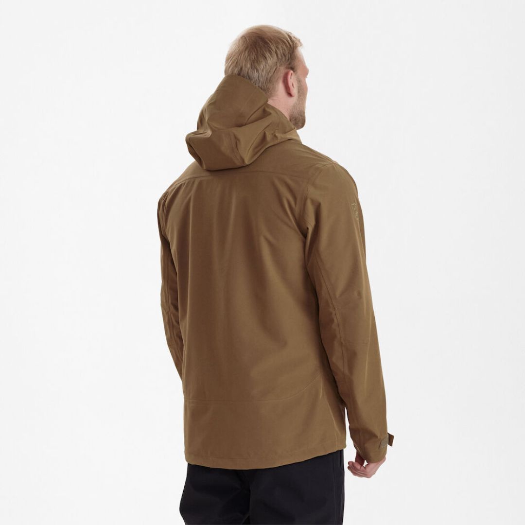 Deerhunter Men's Sarek Shell Jacket with hood in Butternut