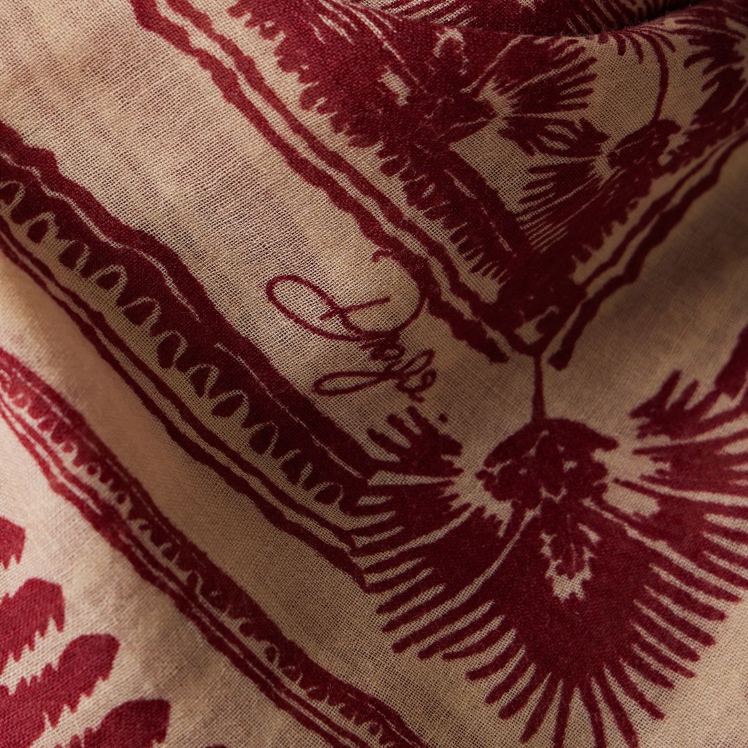 Diega Women's Fareo Wool Scarf in Wine