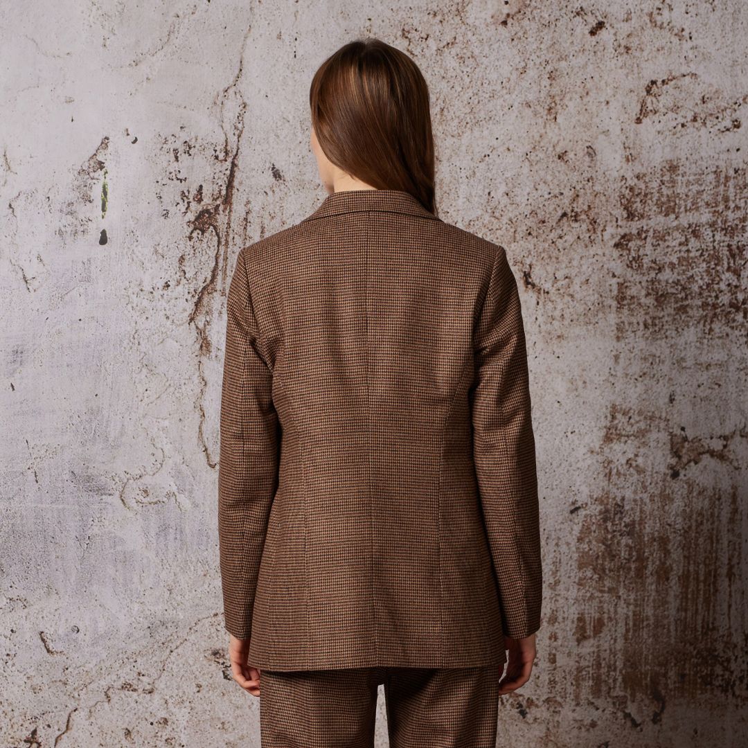 Diega Women's Victorio Check Jacket in Brown
