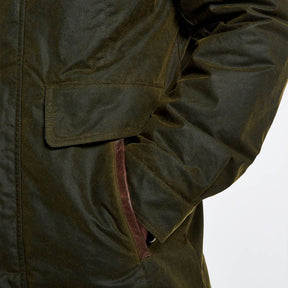 Dubarry Men's Chalkhill Wax Jacket in Olive