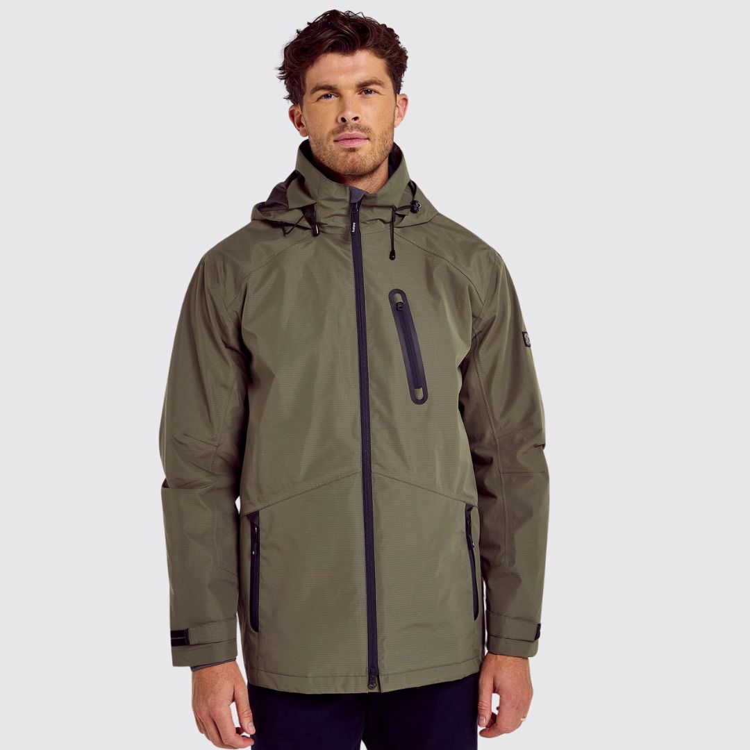 Dubarry Men's Crossbarry Waterproof Jacket in Kelp