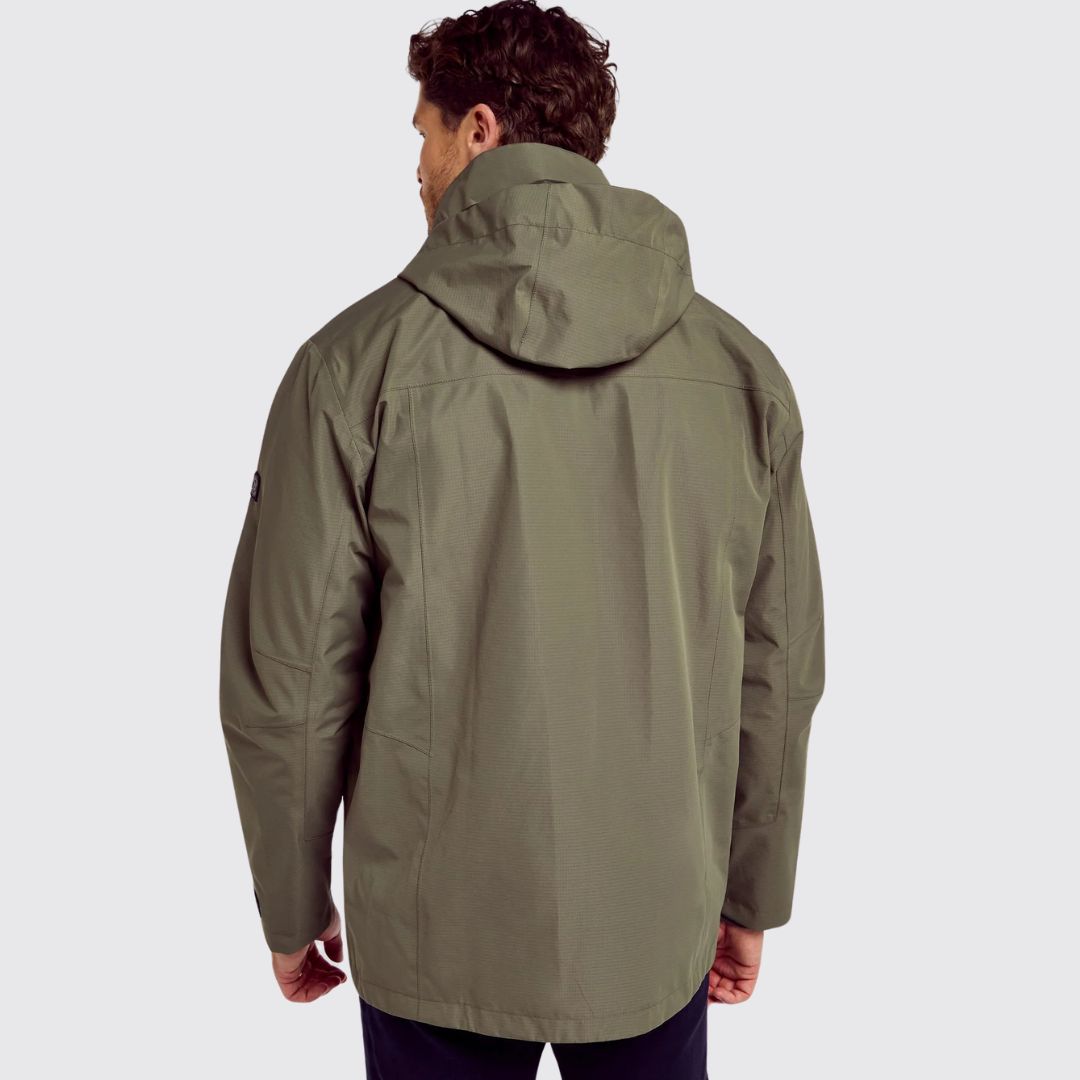 Dubarry Men's Crossbarry Waterproof Jacket in Kelp