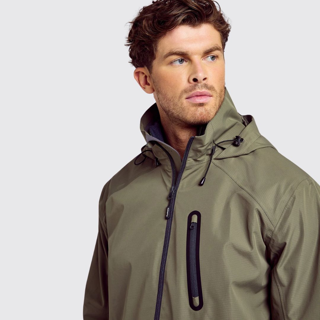 Dubarry Men's Crossbarry Waterproof Jacket in Kelp