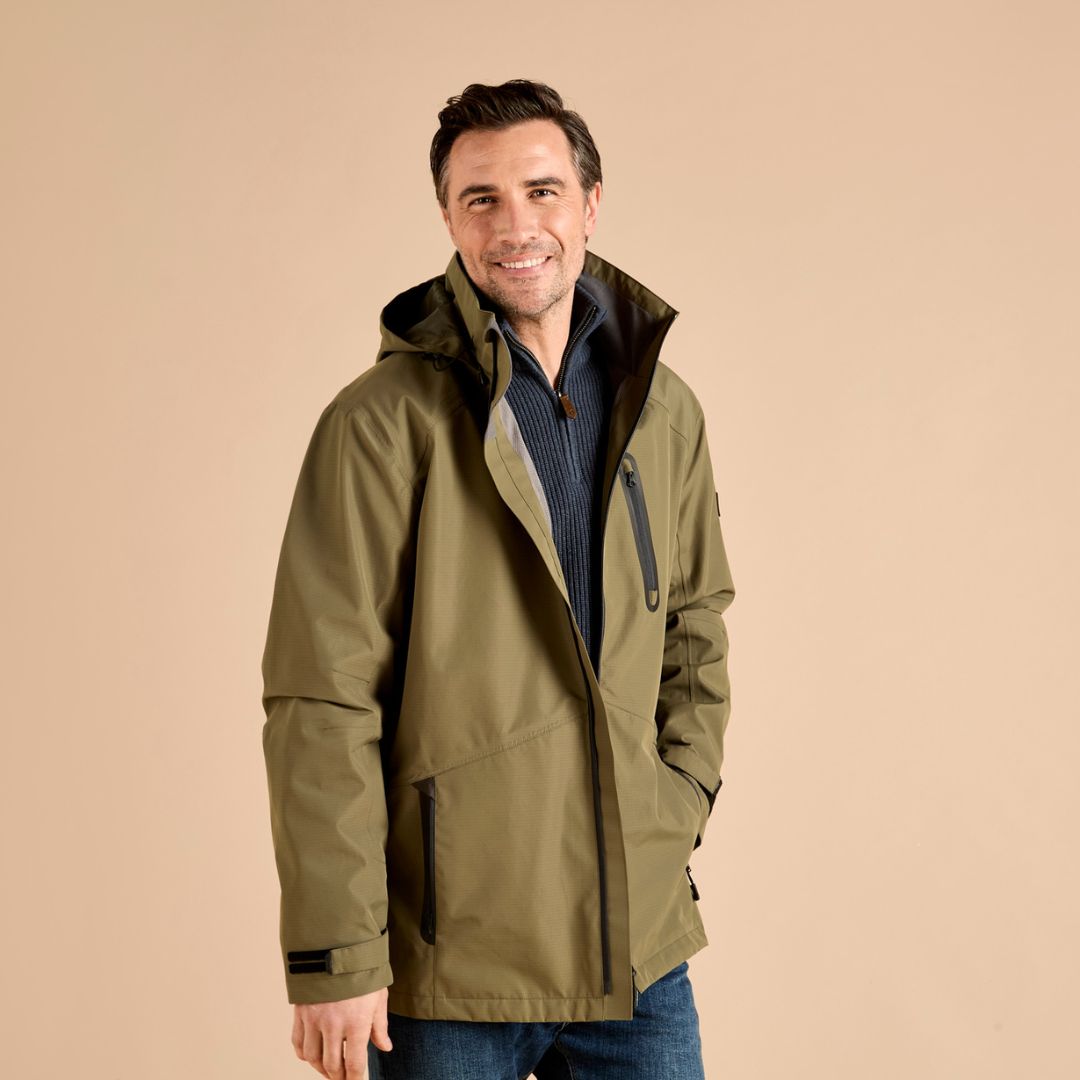 Dubarry Men's Crossbarry Waterproof Jacket in Kelp