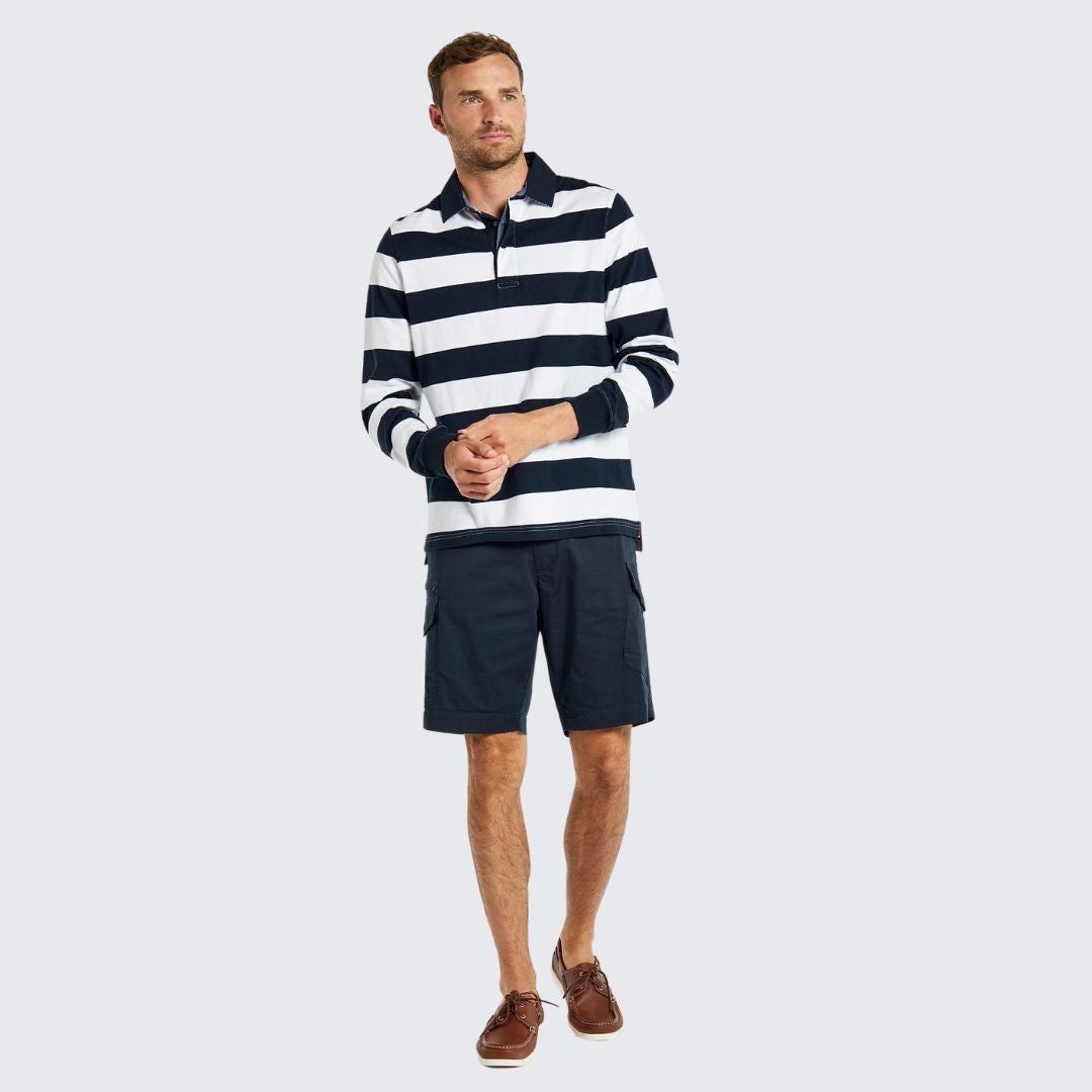 Dubarry Men's Goresbridge Rugby Shirt in Navy & White