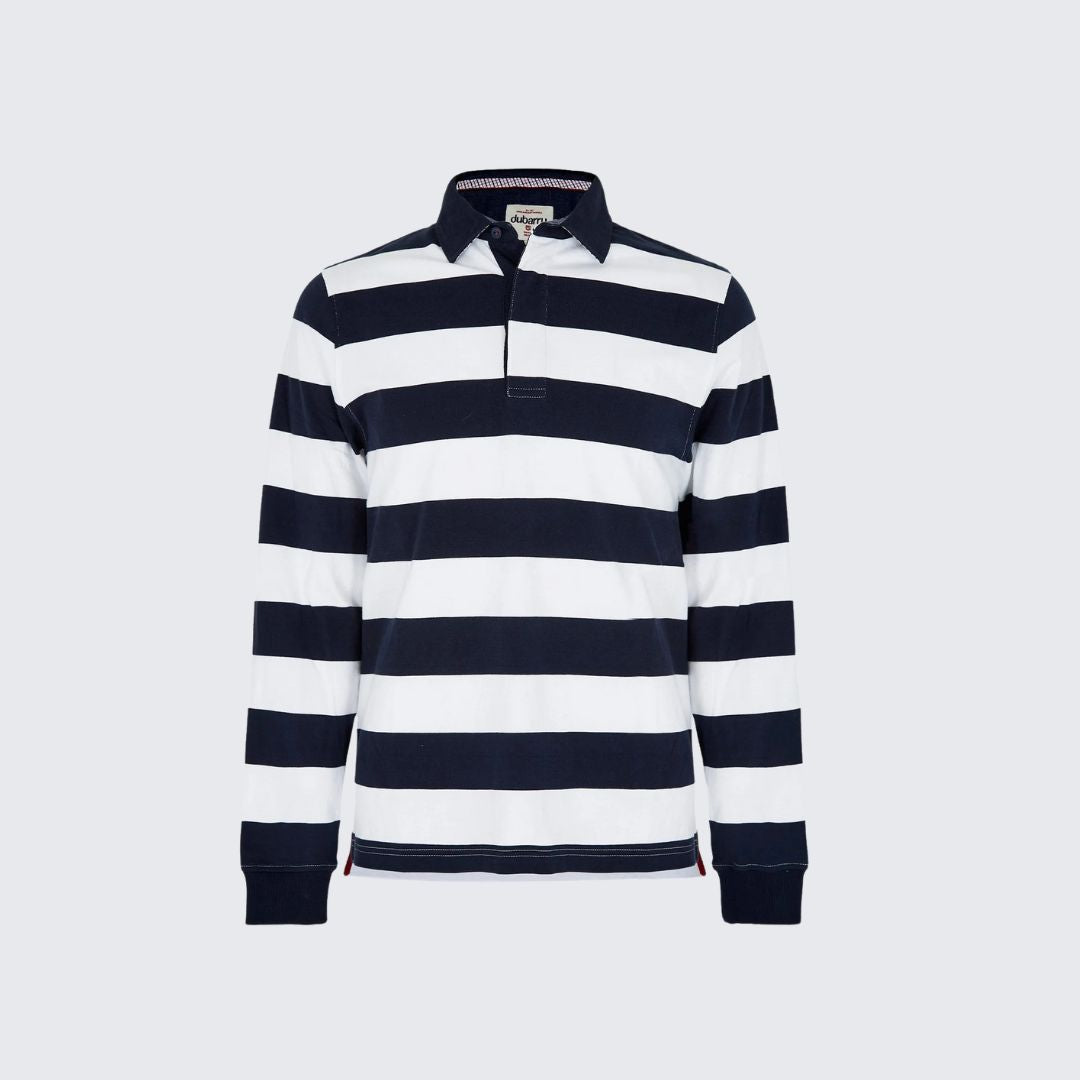 Dubarry Men's Goresbridge Rugby Shirt in Navy & White