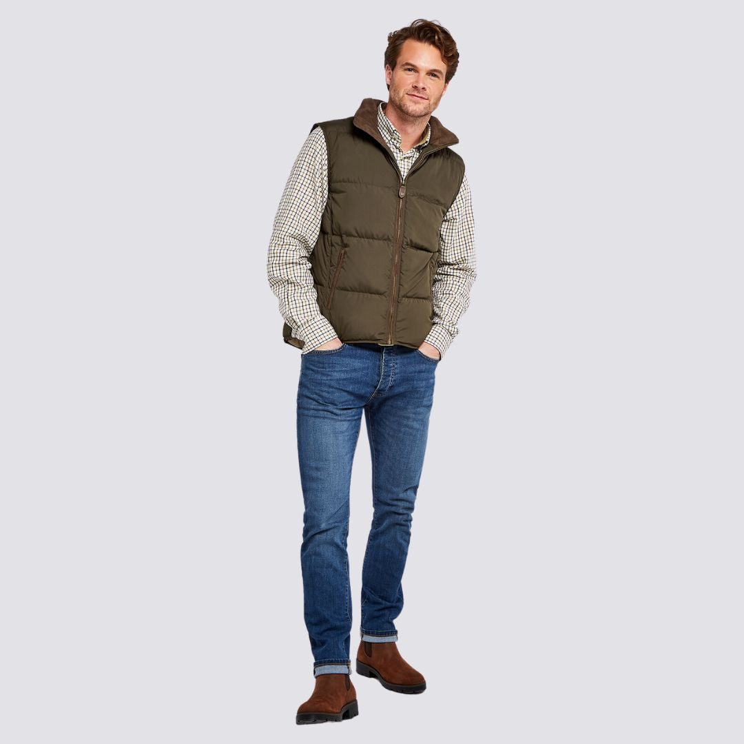 Dubarry Men's Graystown Down Gilet in Olive