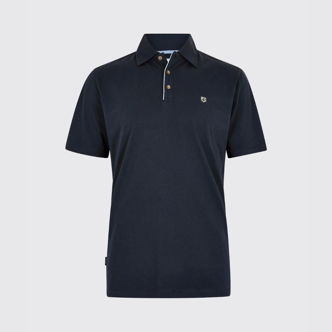 Dubarry Men's Kilmurray Three-Button Polo Shirt in Navy
