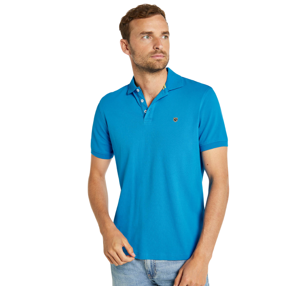 Dubarry Men's Quinlan 4-Way Stretch Polo Shirt in Greek Blue