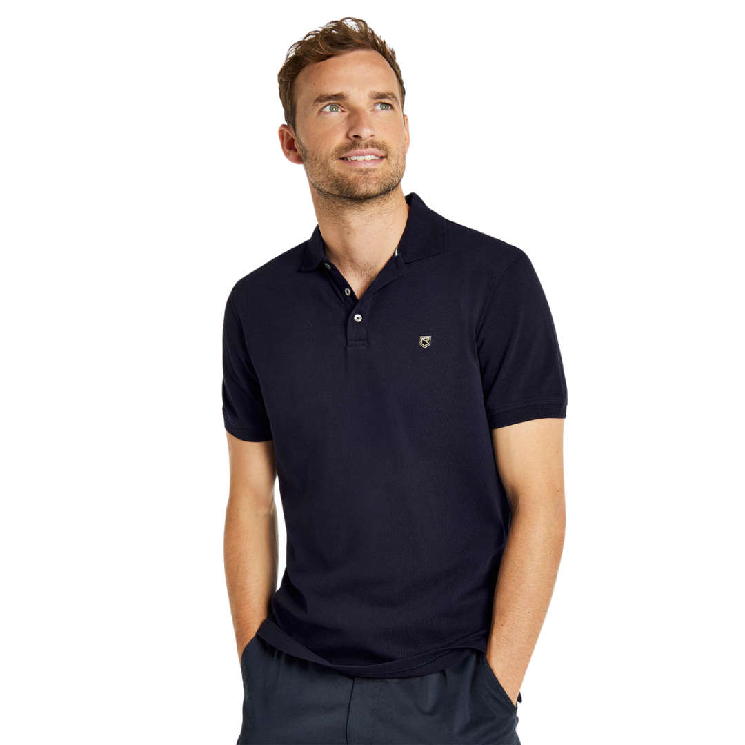 Dubarry Men's Quinlan 4-Way Stretch Polo Shirt in Navy