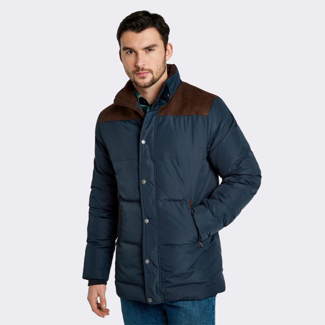 Dubarry Men's Talbot Down Filled Jacket in Navy