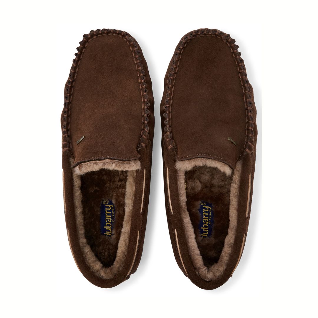 Dubarry Men's Ventry Moccasin Slipper in Cigar