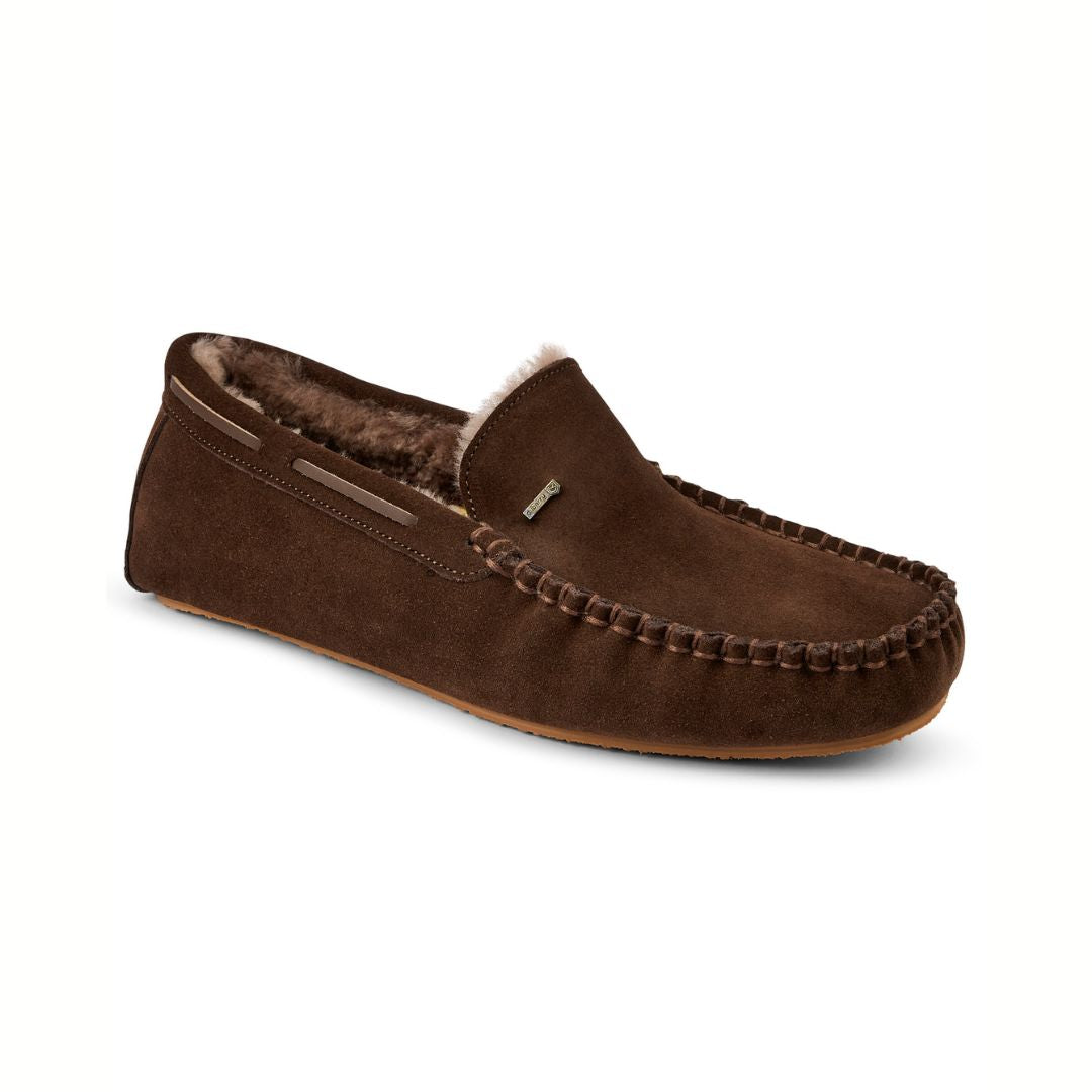 Dubarry Men's Ventry Moccasin Slipper in Cigar