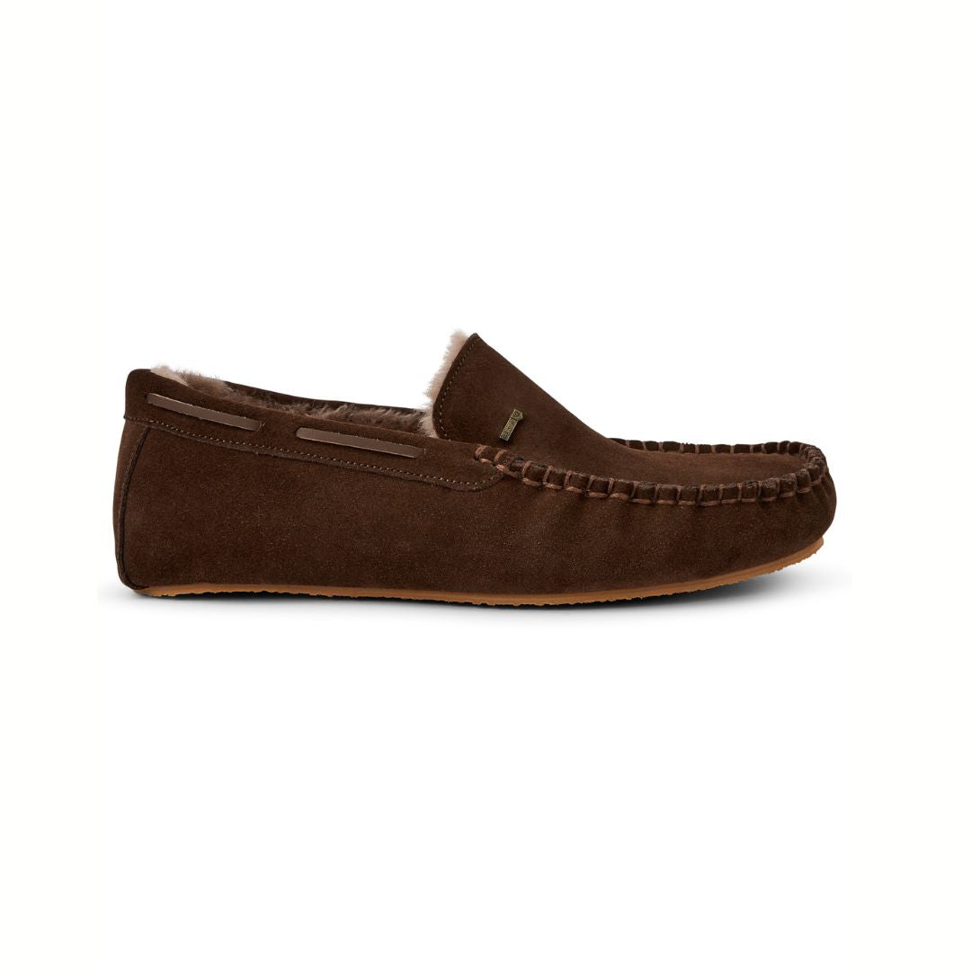 Dubarry Men's Ventry Moccasin Slipper in Cigar