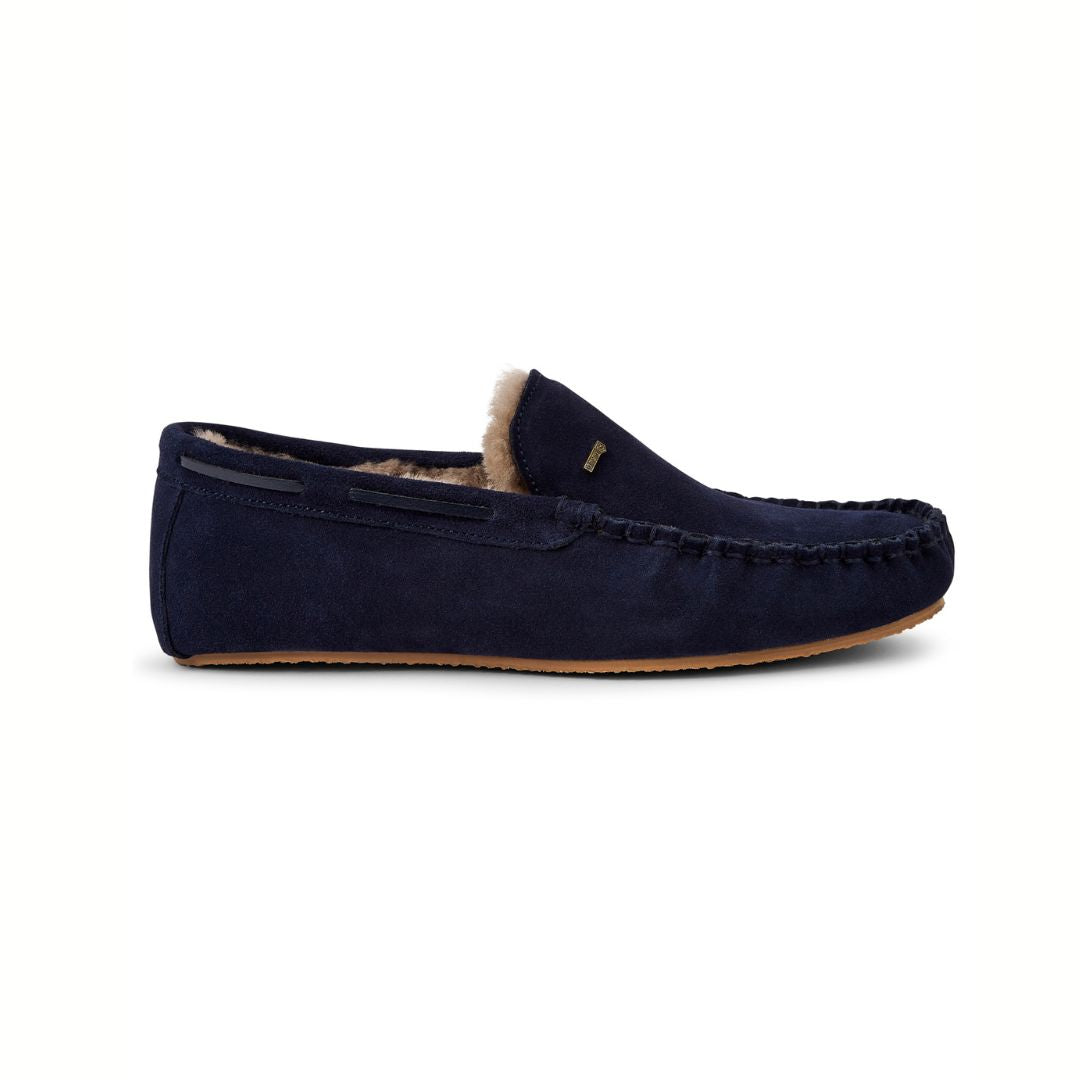 Dubarry Men's Ventry Moccasin Slipper in French Navy