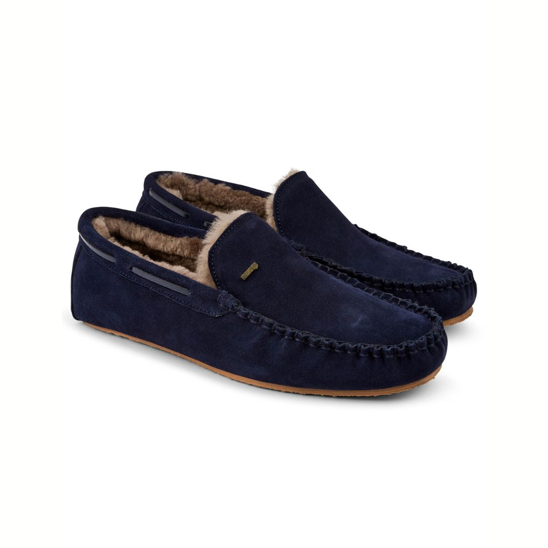 Dubarry Men's Ventry Moccasin Slipper in French Navy