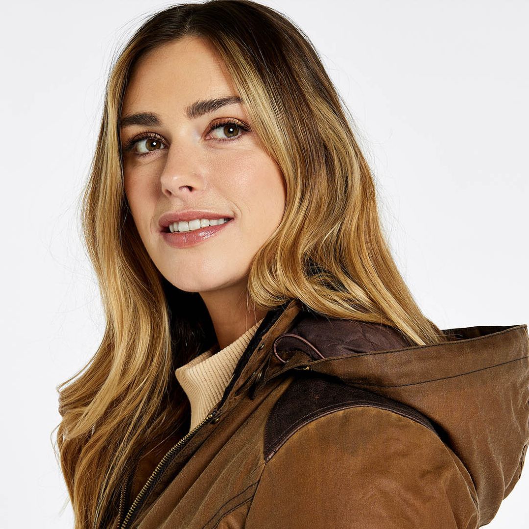 Dubarry Women's Blacklion Waxed Cotton Jacket in Cigar