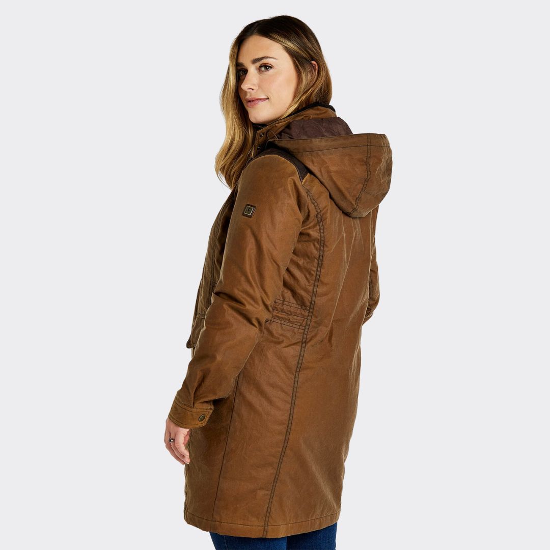 Dubarry Women's Blacklion Waxed Cotton Jacket in Cigar