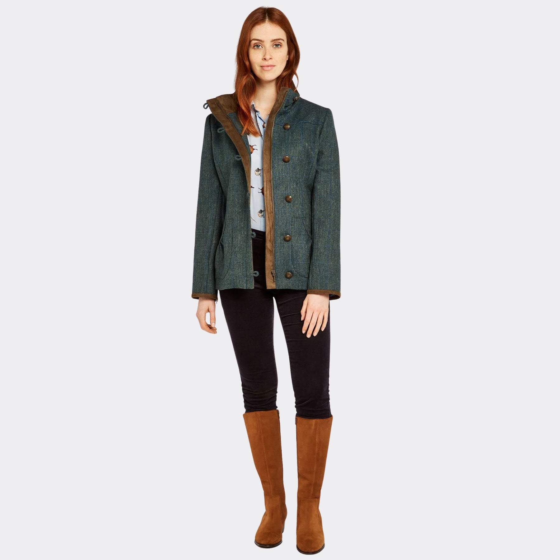 Dubarry Women's Bracken Tweed Jacket in Mist
