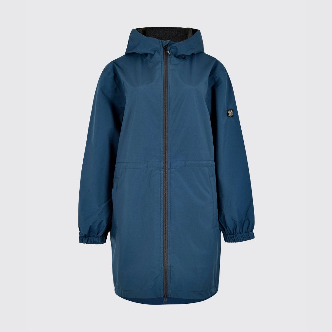 Dubarry Women's Brookside Hooded Rain Mac Coat in Atlantic