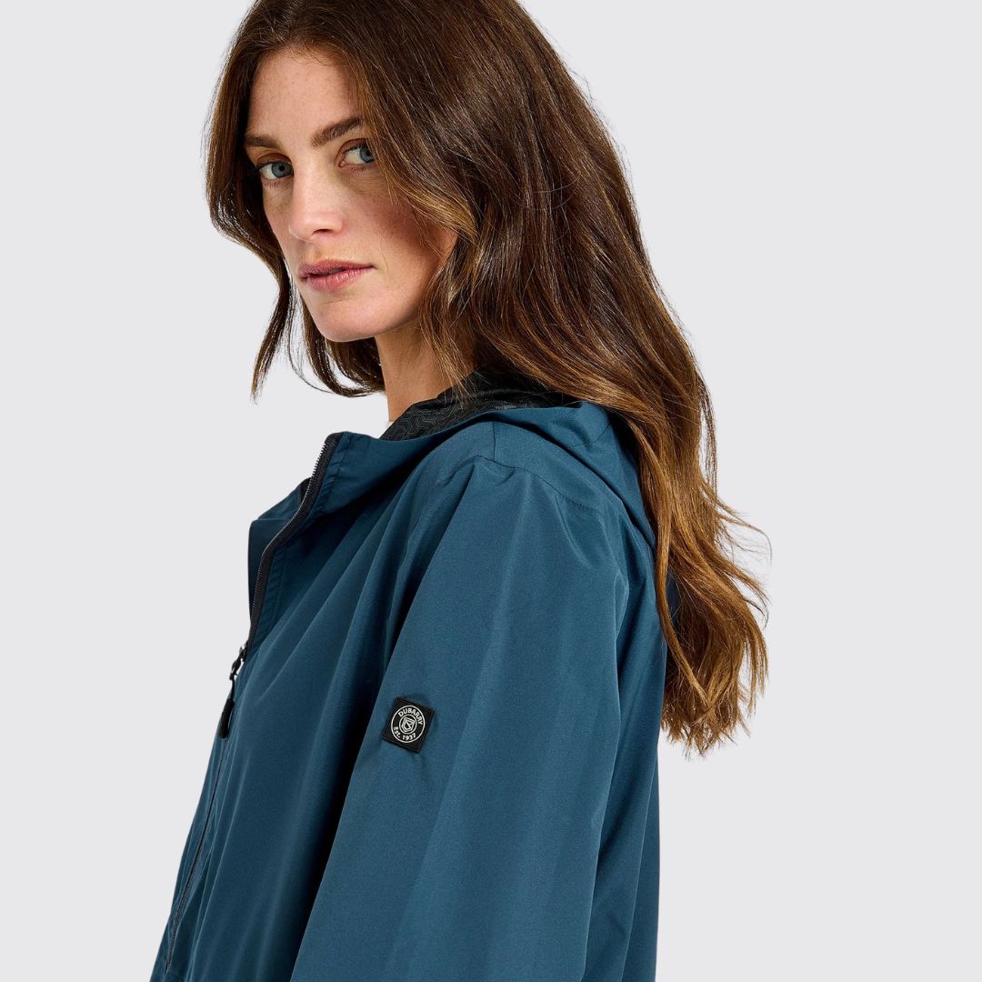 Dubarry Women's Brookside Hooded Rain Mac Coat in Atlantic