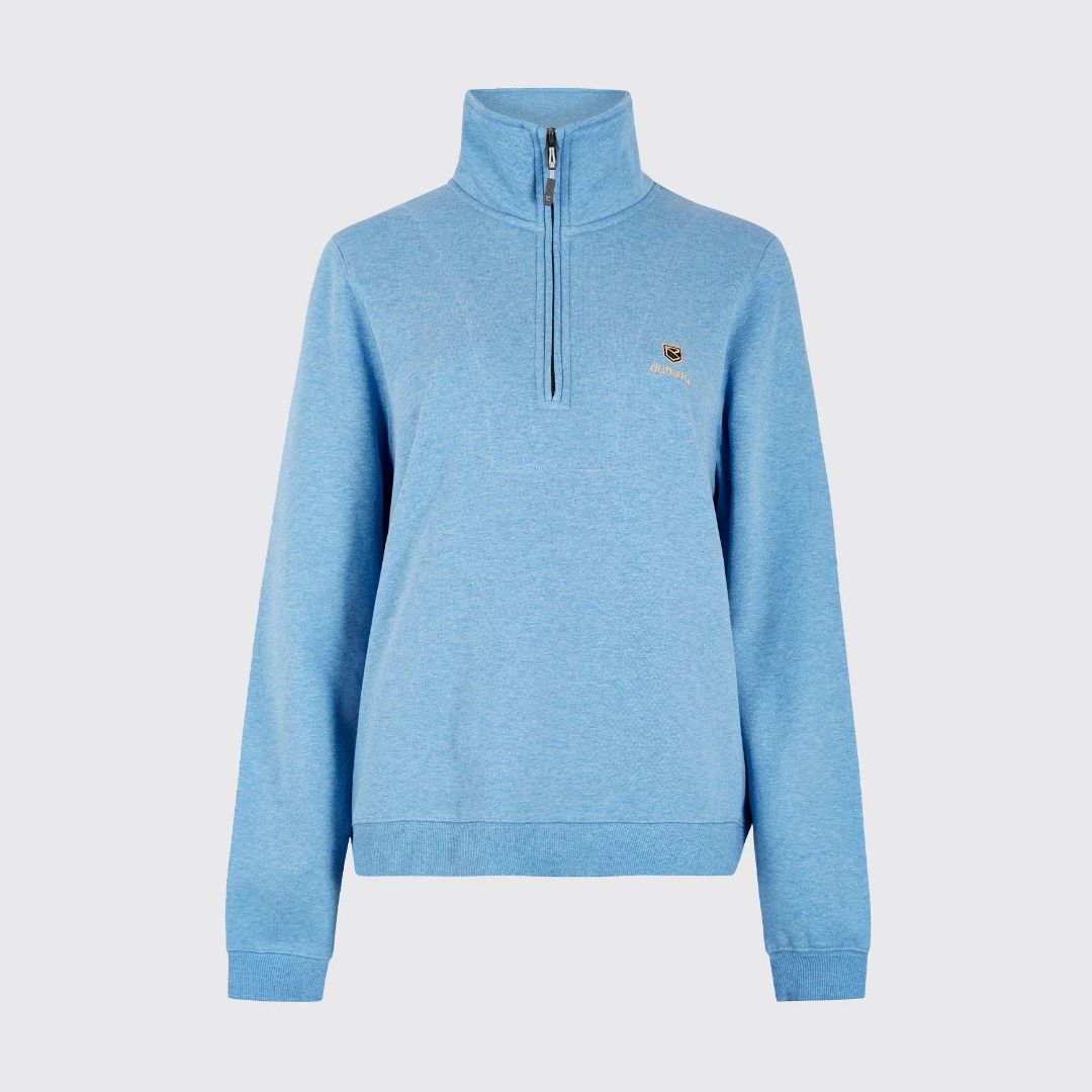 Dubarry Women's Castlemartyr Quarter-zip Jumper in Azure Blue
