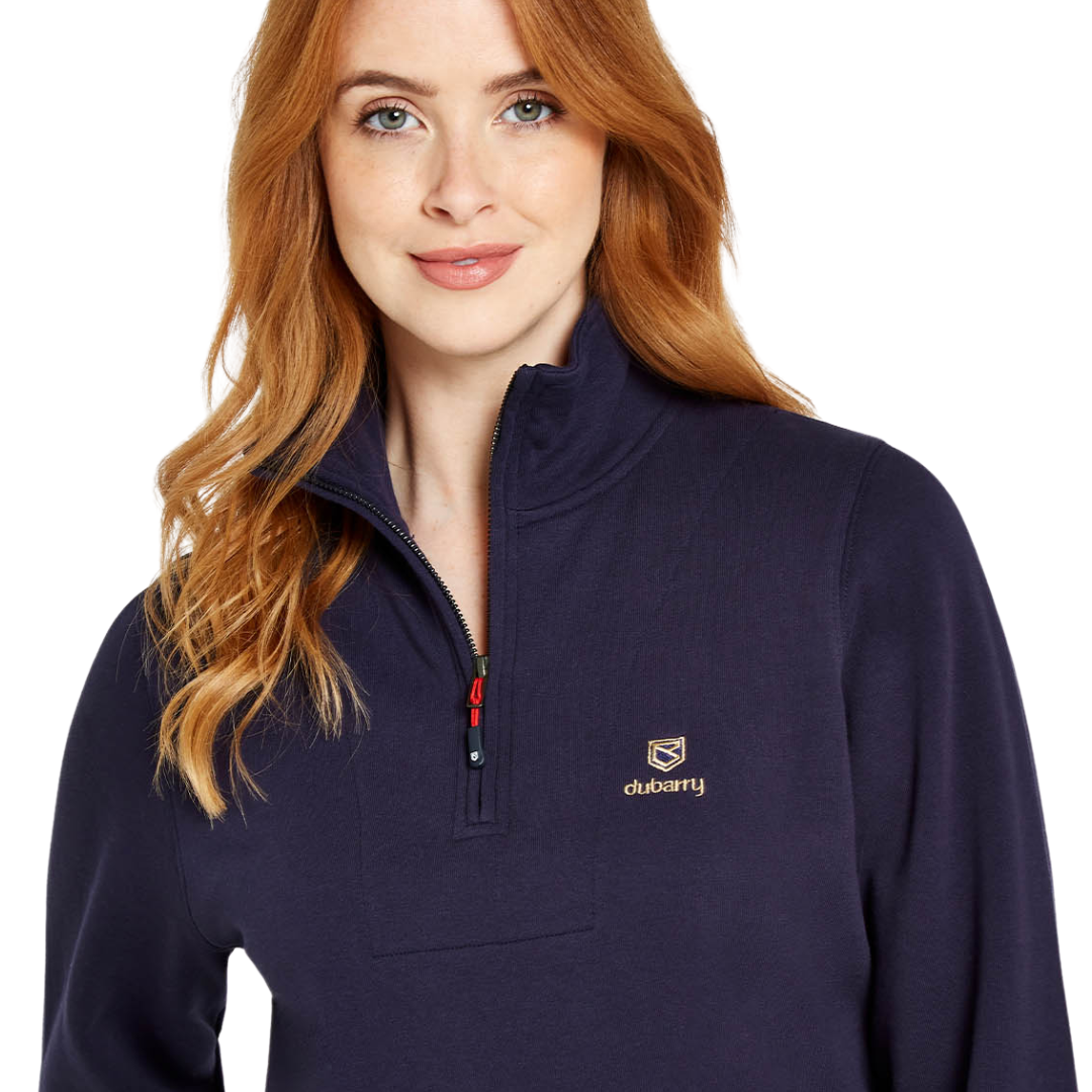 Dubarry Women's Castlemartyr Quarter-zip Jumper in Navy