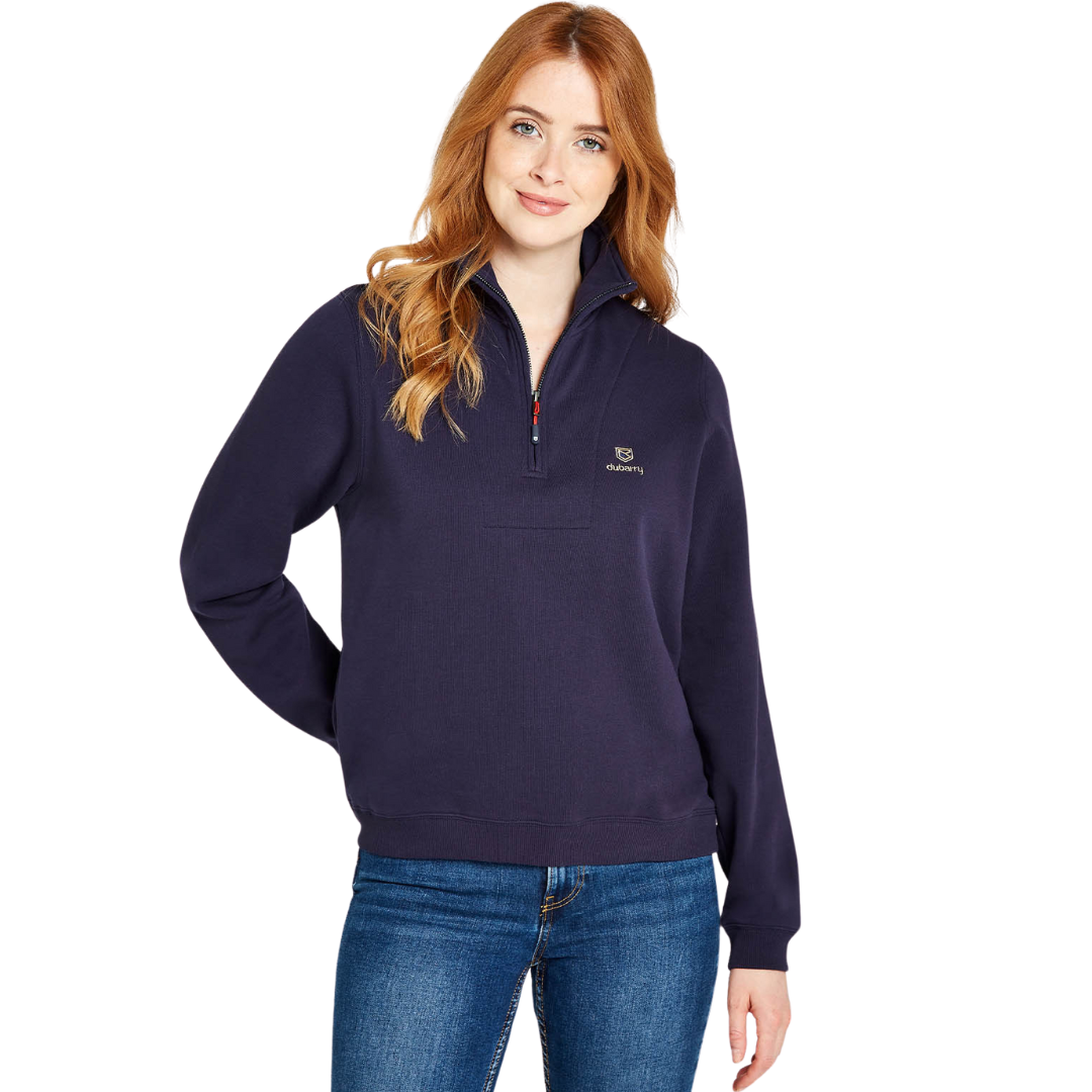 Dubarry Women's Castlemartyr Quarter-zip Jumper in Navy