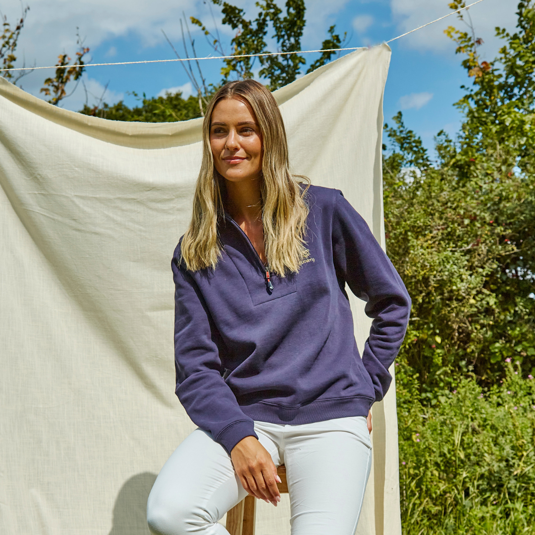 Dubarry Women's Castlemartyr Quarter-zip Jumper in Navy