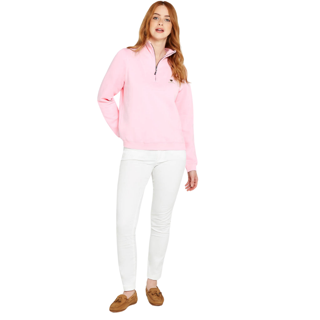 Dubarry Women's Castlemartyr Quarter-zip Jumper in Pink