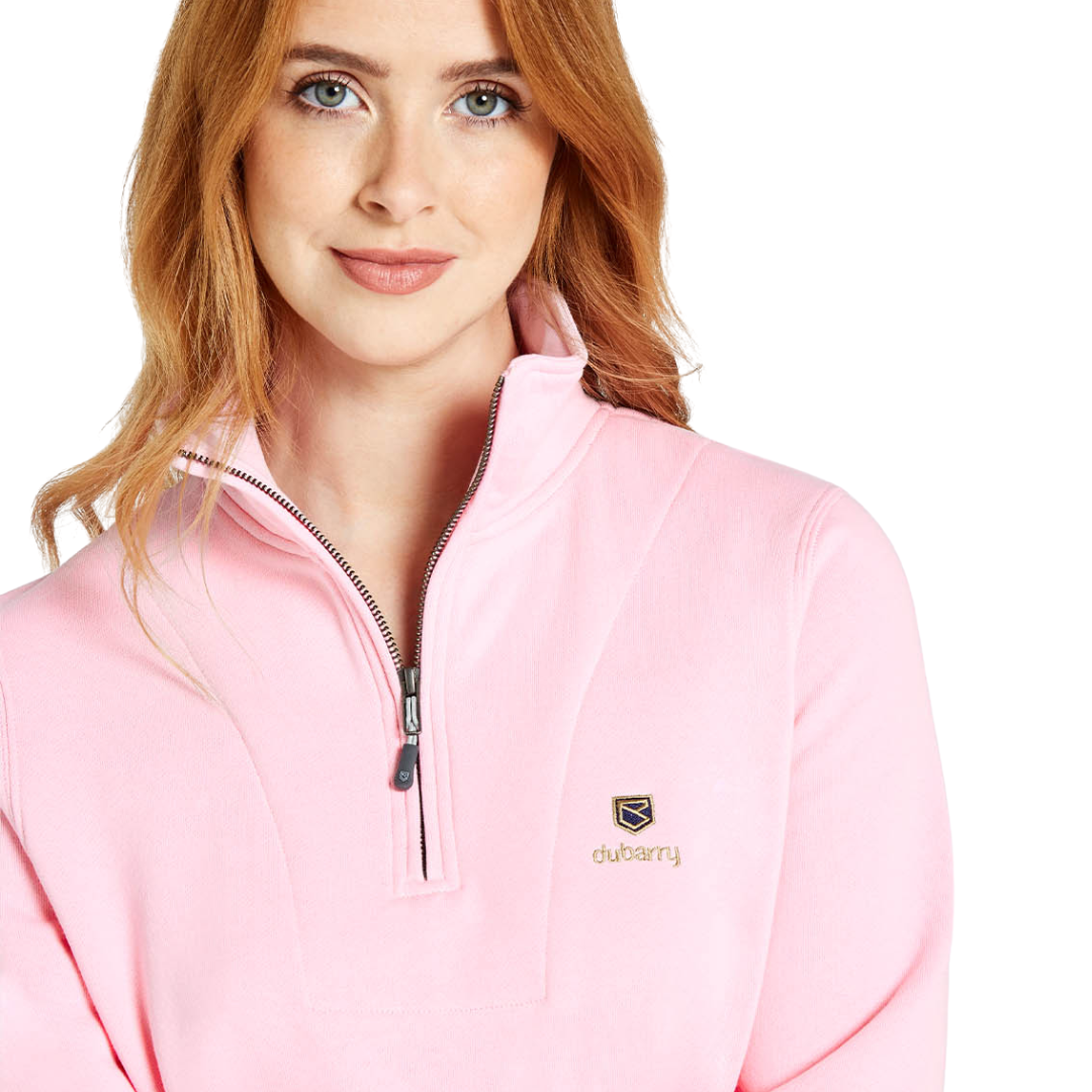 Dubarry Women's Castlemartyr Quarter-zip Jumper in Pink