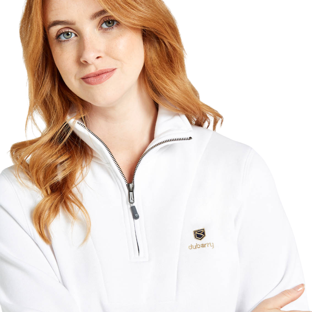 Dubarry Women's Castlemartyr Quarter-zip Jumper in White